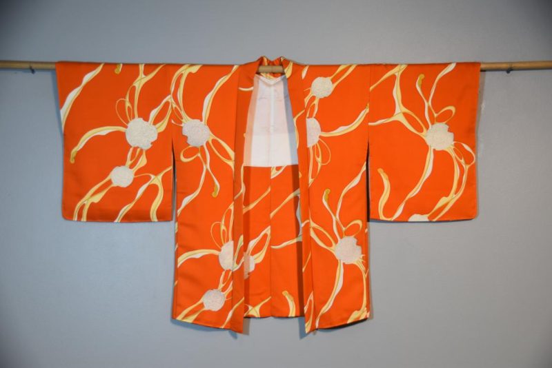 Orange and White Design Haori - Image 4
