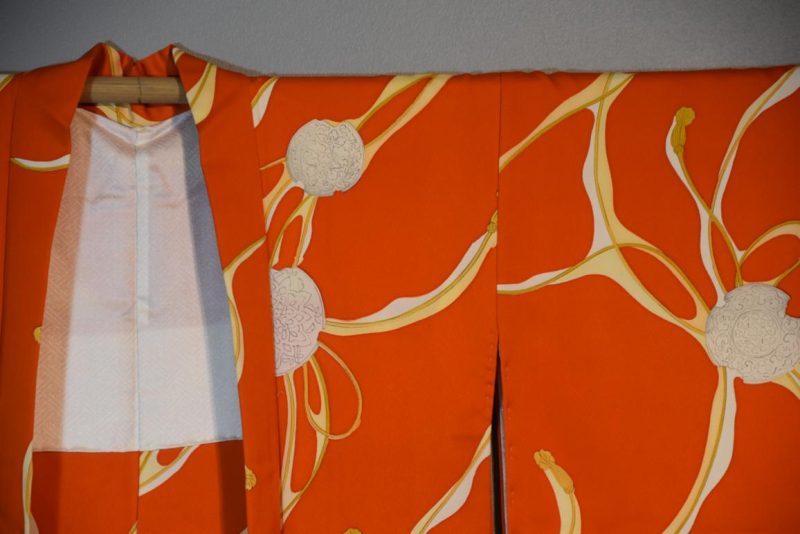 Orange and White Design Haori - Image 3
