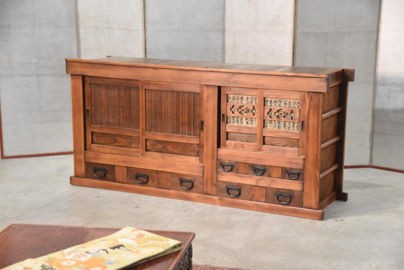Japanese Antique Mizuya Dansu Sideboard Width:1800mm