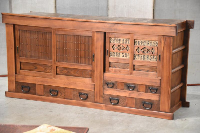 Japanese Antique Mizuya Dansu Sideboard Width:1800mm - Image 2