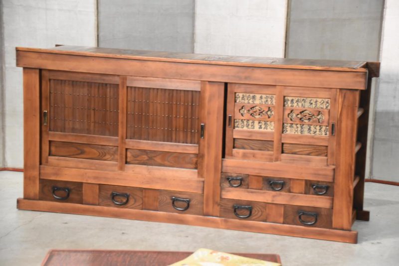 Japanese Antique Mizuya Dansu Sideboard Width:1800mm - Image 12