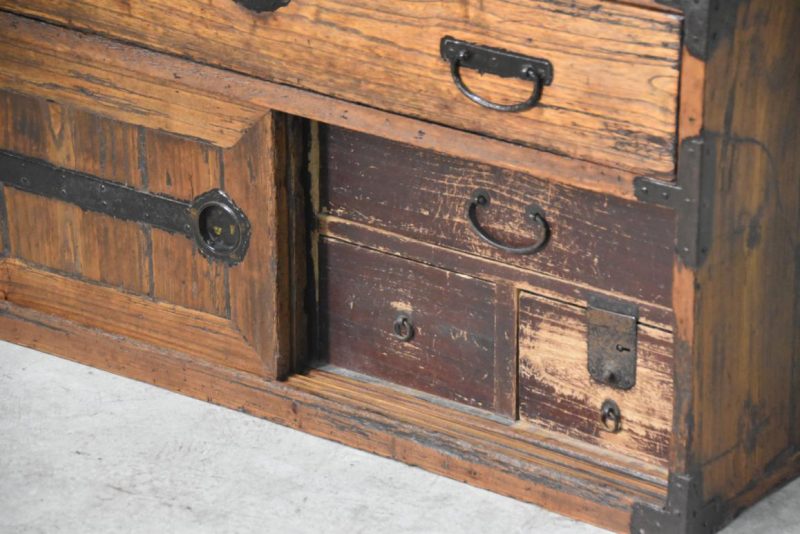 Kannon Biraki Tansu Edo Period Chest Width:970mm - Image 8
