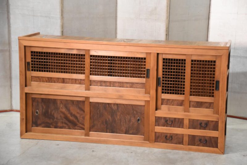 Antique Gifu Region Kitchen Chest Sideboard Width:1755mm. - Image 9