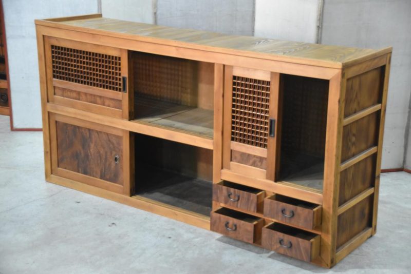 Antique Gifu Region Kitchen Chest Sideboard Width:1755mm. - Image 6