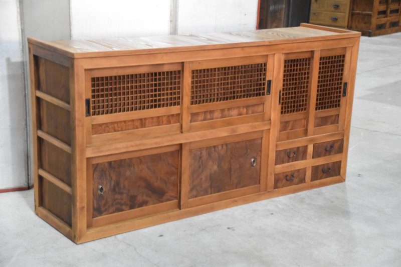 Antique Gifu Region Kitchen Chest Sideboard Width:1755mm. - Image 3