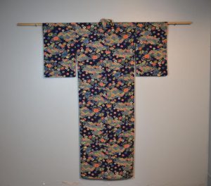 Blue Silk Vintage Kimono