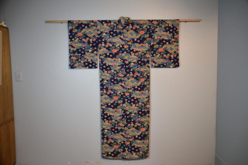 Blue Silk Vintage Kimono