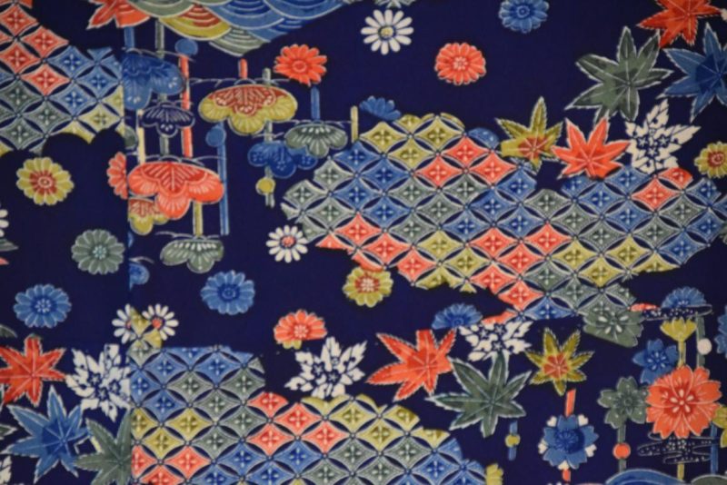 Blue Silk Vintage Kimono - Image 4
