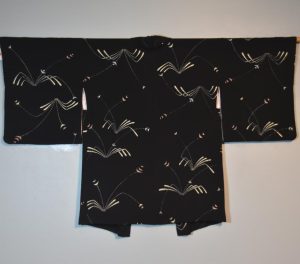 Black Hoari w White Abstract Design