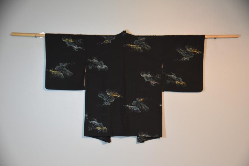 Vintage Silk Jacquard Wave Haori Jacket