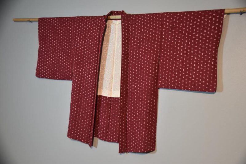 Vintage Silk Jacquard Haori Jacket with Shibori - Image 5