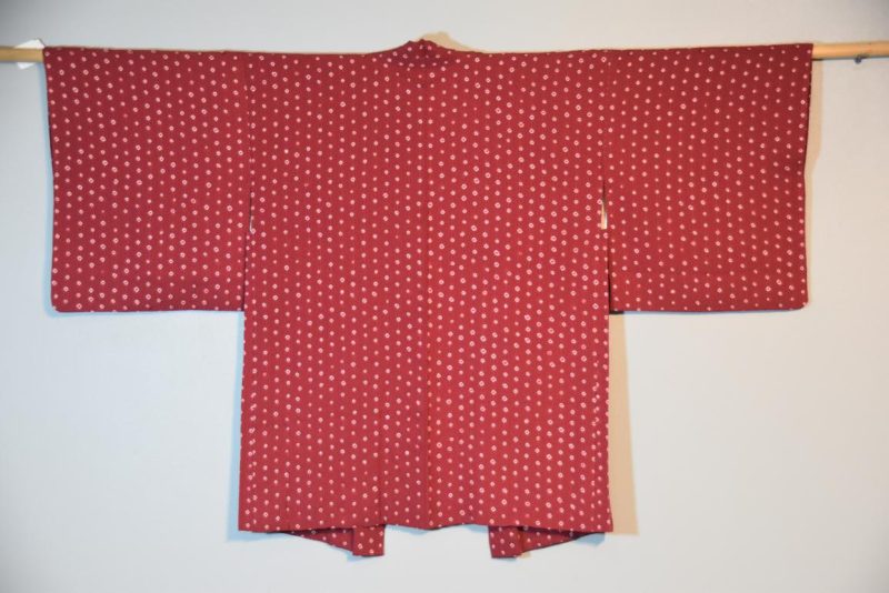 Vintage Silk Jacquard Haori Jacket with Shibori - Image 4