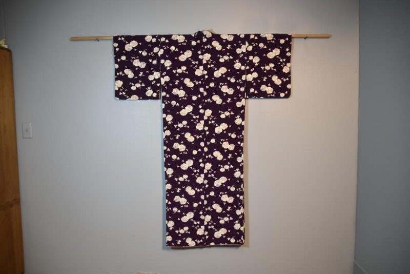 Purple Kimono with Floral Design