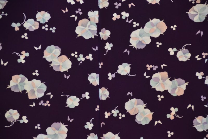 Purple Kimono with Floral Design - Image 2