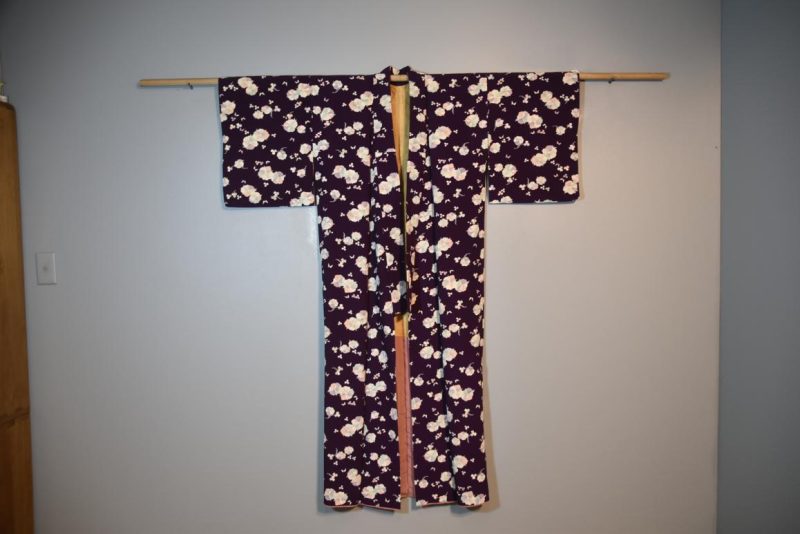 Purple Kimono with Floral Design - Image 4