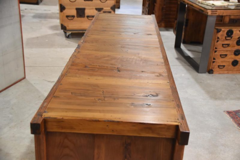 Antique Kitchen Chest Sideboard Width:1845mm. - Image 3