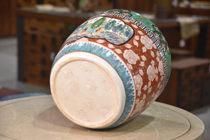 Coloured Imari Hibachi Urn Width:270mm - Image 8