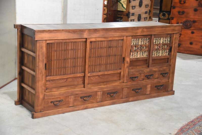 Antique Kitchen Chest Sideboard Width:1840mm - Image 13