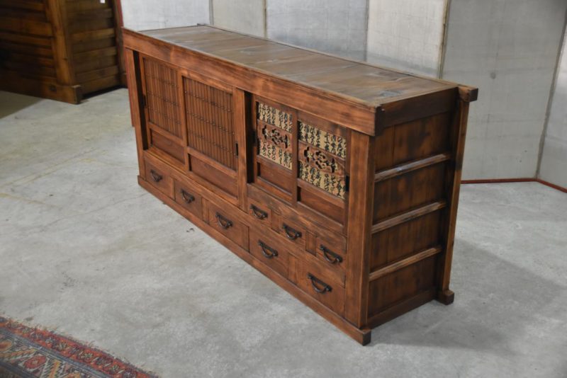 Antique Kitchen Chest Sideboard Width:1840mm - Image 8