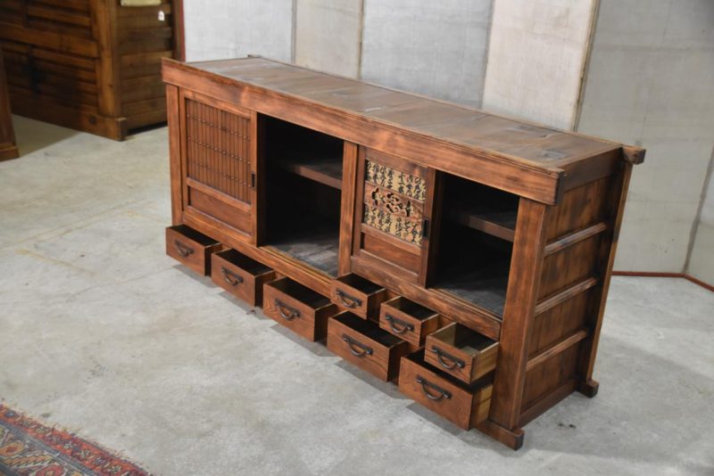 Antique Kitchen Chest Sideboard Width:1840mm - Image 5