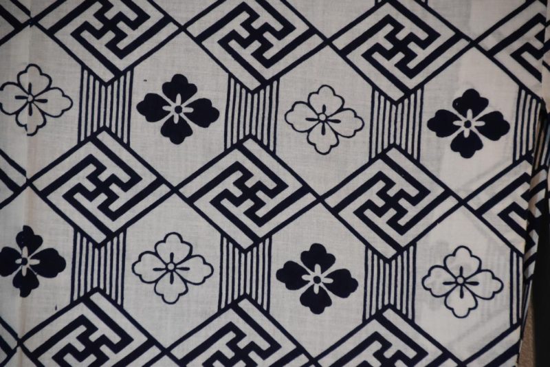 Blue and White Cotton Yukata - Image 7