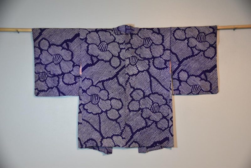 A Shibori tie dyed silk Hoari