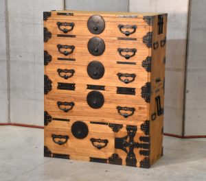 Antique 2 Section Clothing Chest 4 Drawers Width:885mm