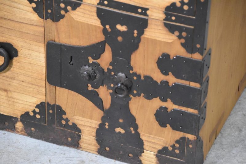Antique 2 Section Clothing Chest 4 Drawers Width:885mm - Image 10