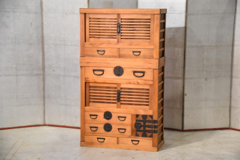 Antique Gifu Region Double Merchant Chest Width:830mm - Image 2