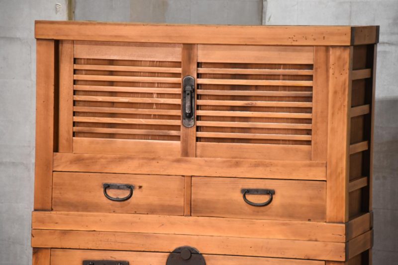 Antique Gifu Region Double Merchant Chest Width:830mm - Image 10