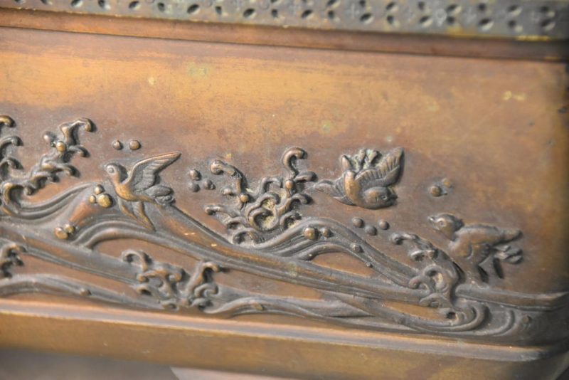 Japanese Birds and Waves Bronze Vase Suiban Width:600mm - Image 9