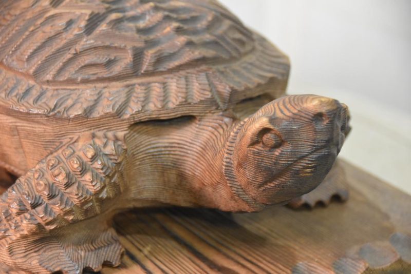 Carved Cedar Turtle Width:480mm - Image 7