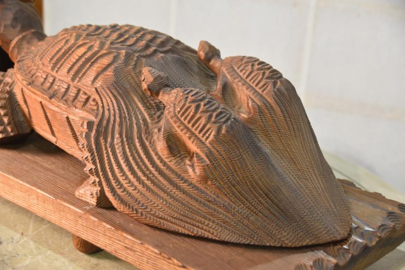 Carved Cedar Turtle Width:480mm - Image 4