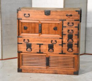 Choba Dansu Traditional Japanese Merchant Chest from Osaka Width:950mm