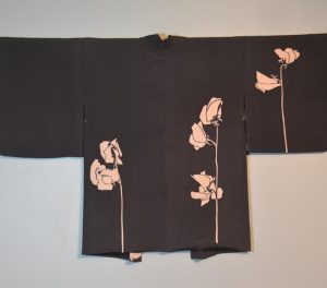Roses on Grey Silk Haori