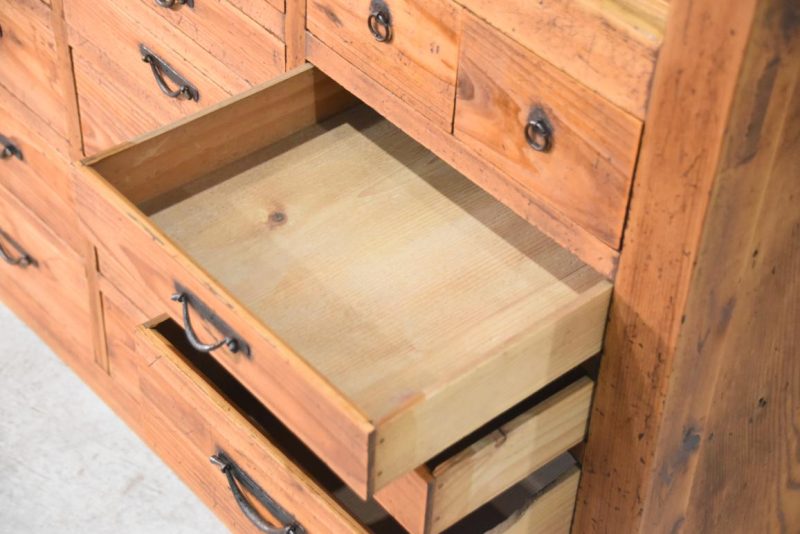 Antique Misedansu Shop Display Chest Width:1760mm - Image 6