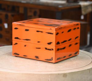 Negoro Lacquer Jubako Stacking Box Width:242mm