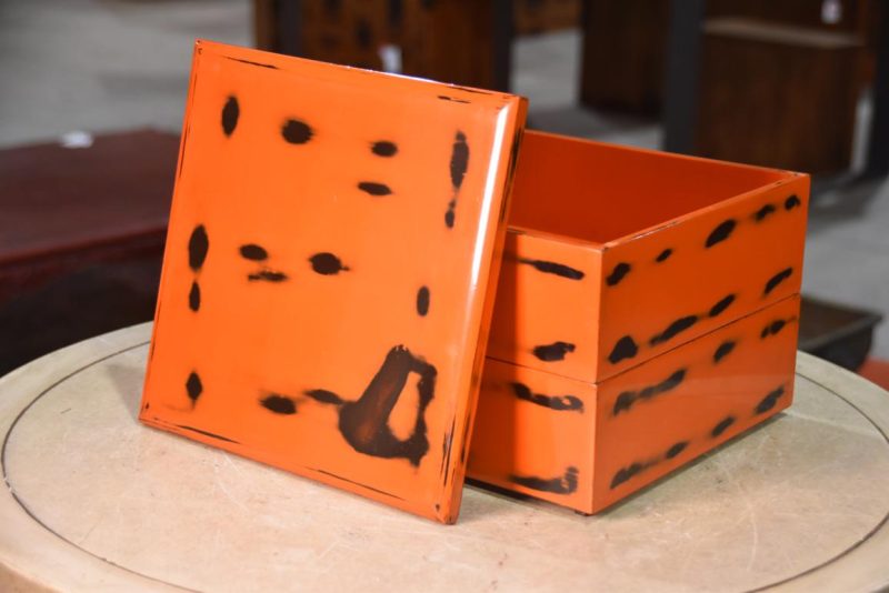 Negoro Lacquer Jubako Stacking Box Width:242mm - Image 8