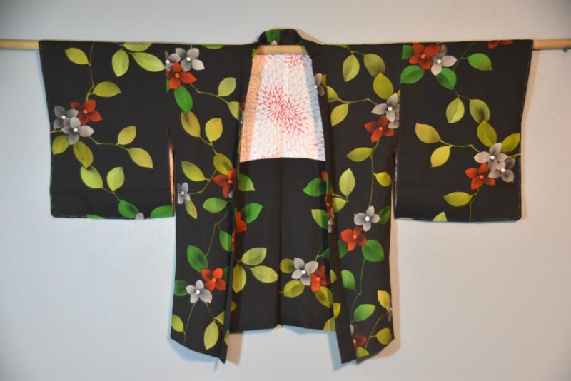 Floral Vintage Silk Haori Jacket - Image 2