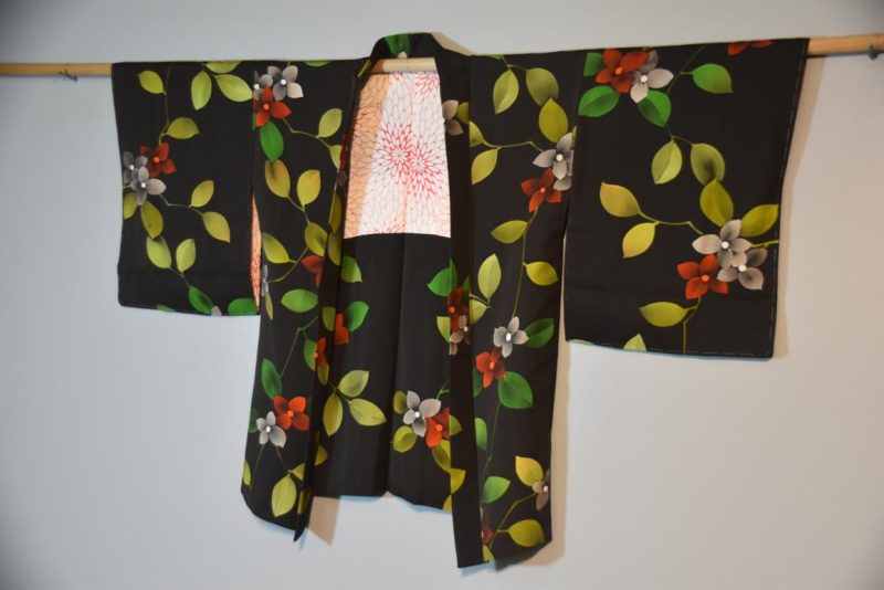 Floral Vintage Silk Haori Jacket - Image 5