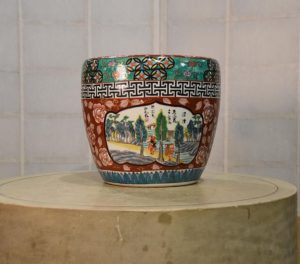 Coloured Imari Hibachi Urn