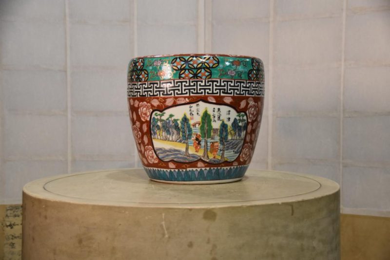 Coloured Imari Hibachi Urn