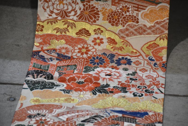 Japanese Maru Silk Obi - Image 3