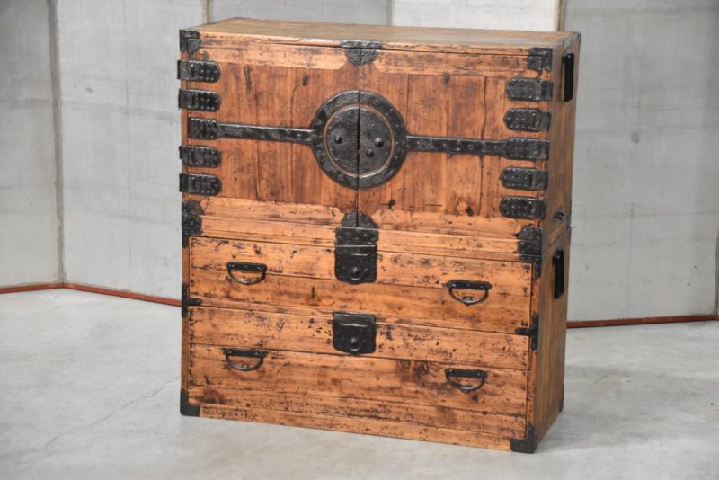 Edo Period Clothing Chest (2 Sections) Width:960mm