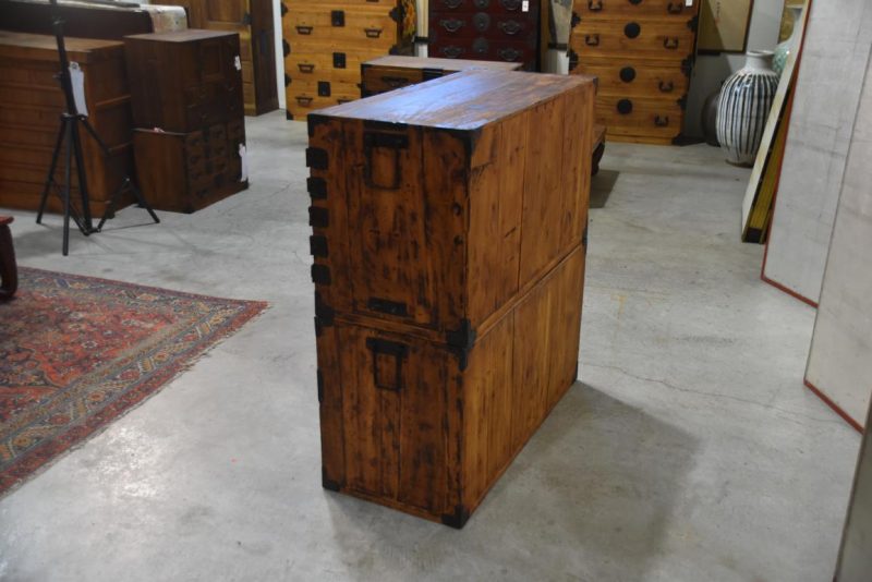 Edo Period Clothing Chest (2 Sections) Width:960mm - Image 7