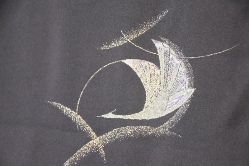 Vintage Silk Lacquer Thread Haori Jacket - Image 4