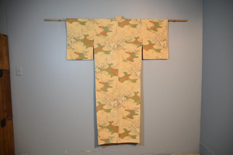Cherry Blossoms and Bridges Kimono