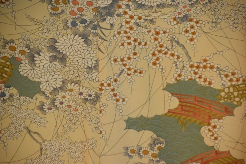 Cherry Blossoms and Bridges Kimono - Image 3