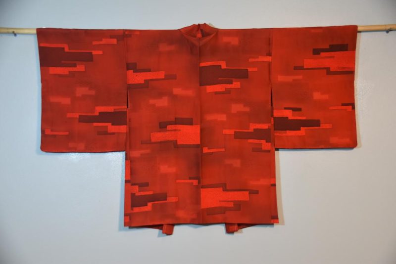 Rich Red Silk Haori