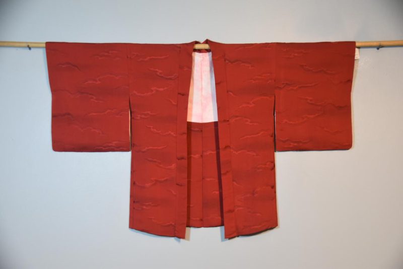 Rich Red Silk Haori - Image 4